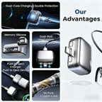 140W Fast Charger Phone Adapter Physical Full Charge Disconnector Automatically Cuts Power Ejects Phone When Fully Charged