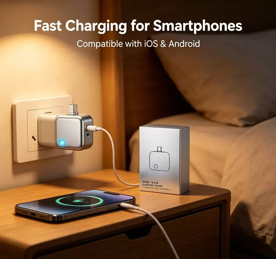 140W Fast Charger Phone Adapter Physical Full Charge Disconnector Automatically Cuts Power Ejects Phone When Fully Charged