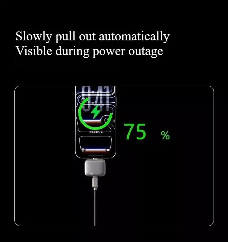 140W Fast Charger Phone Adapter Physical Full Charge Disconnector Automatically Cuts Power Ejects Phone When Fully Charged