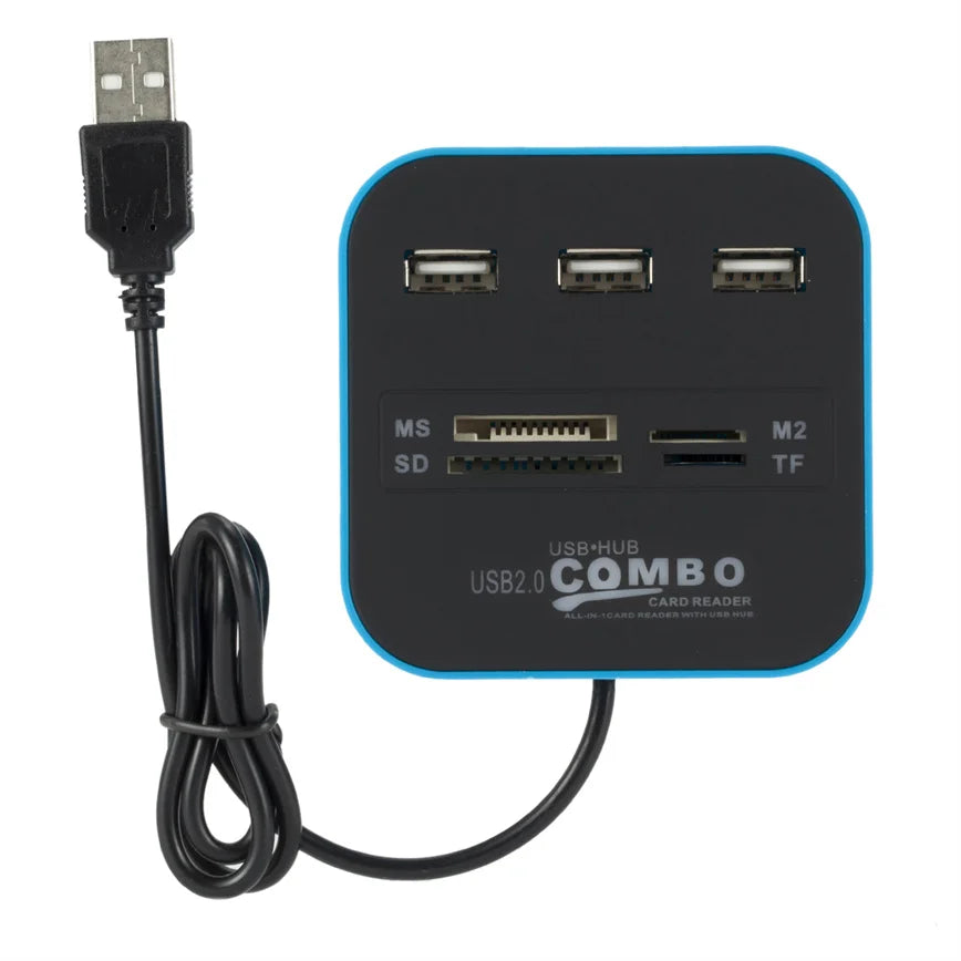 7-in-1 USB-C Hub with Card Reader for Laptop & PC