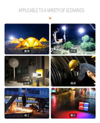 15000LM USB Rechargeable LED Solar Flood Light 2000Watt with Magnet Strong Light Portable Camping Tent Lamp Work Repair Lighting