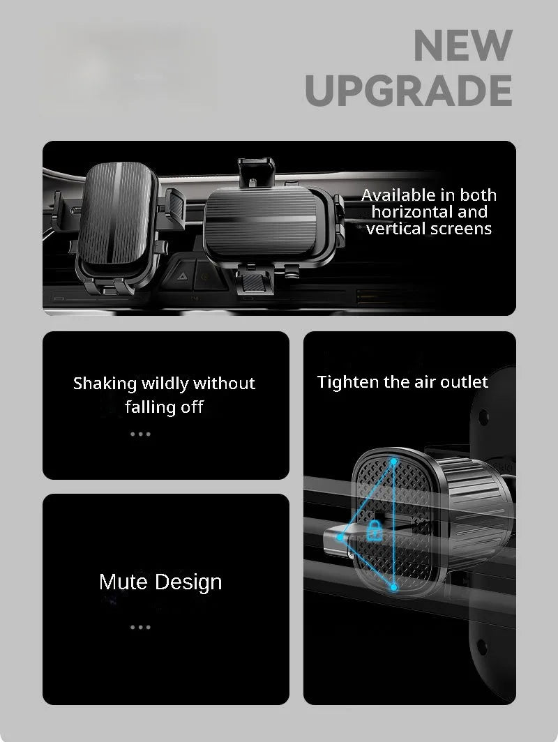 Flexible Air Vent Car Phone Holder with Auto Lock