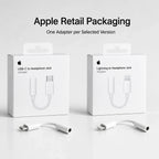 Official Apple USB-C Type-C Lightning to 3.5mm Headphone Jack Adapter & Wired EarPods Earphones with Remote Mic for iPhone iPad