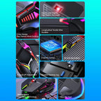 New Ergonomic Wired Gaming Mouse USB Computer Mouse Gaming RGB Mause Gamer Mouse 6 Button LED Silent Mice for PC Laptop