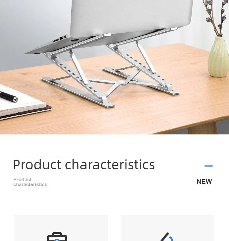 For Macbook Laptop Stand Folding Adjustable Aluminum Computer Pc Tablet Stand Notebook Tablelaptop Holder Heat Dissipation
