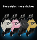 Retractable 4-in-1 Fast Car Charger with Digital Display