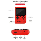 A Red Retro Classic Games Children's Handheld Small Game Console With 400 Games, Rechargeable