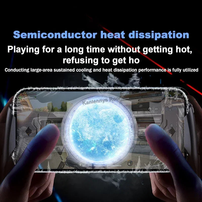 JK01S Semiconductor Mobile Phone Radiator Gamepad Controller 2 IN 1 Game Cooler Handle for IOS Android Telescopic Game Joystick