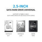 SATA To USB 3.0/Type-C/2 In 1 USB3.0 Type-C Cable Up To 6 Gbps For 2.5 Inch External HDD SSD Hard Drive SATA 3 22 Pin Adapter