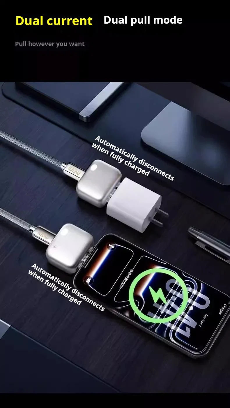 140W Fast Charger Phone Adapter Physical Full Charge Disconnector Automatically Cuts Power Ejects Phone When Fully Charged