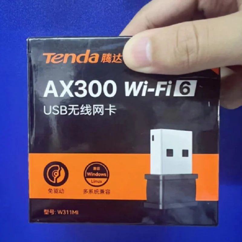 Tenda W311MI v6.0 AX300 Wi-Fi 6 Wireless Nano USB Adapter 300mbps network cards wifi card