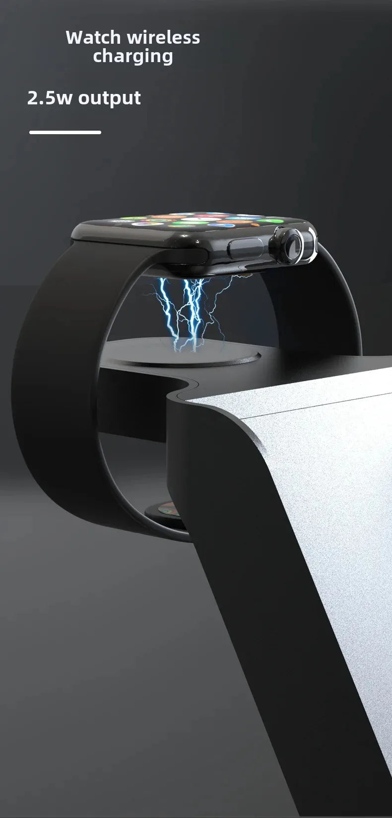 Six-In-One Multi-Function Wireless Charger Bluetooth Earphones Immediate Charging And Placing Clock Alarm Function