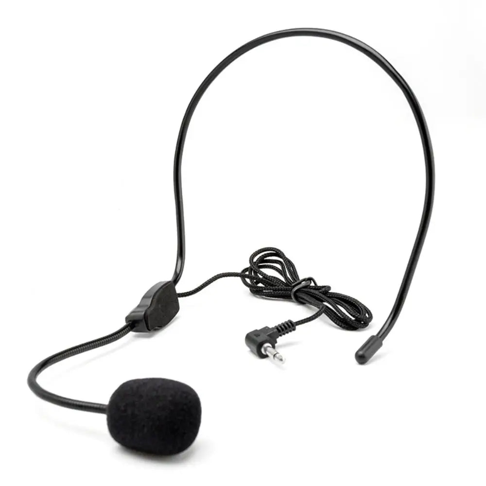 Portable Wired Microphone Head-mounted 3.5mm Plug Headset Microphone Interview Speech Teaching Stage Speaker Speech Headset Mic