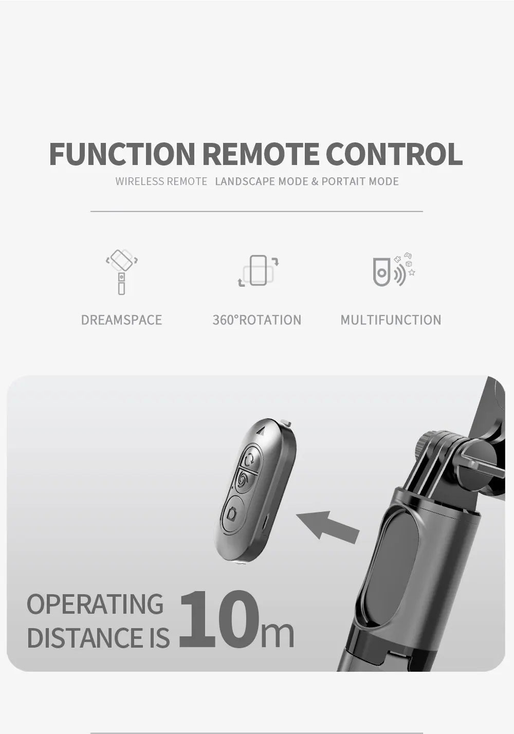 Handheld Gimbal Stabilizer Selfie Stick Tripod with Removable Fill Light Wireless Remote Portable Phone Stand Holder