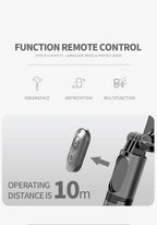 Handheld Gimbal Stabilizer Selfie Stick Tripod with Removable Fill Light Wireless Remote Portable Phone Stand Holder