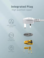 LDNIO Universal Power Strip 3 Sockets 4 USB 2M Extension Power Socket Combo Type-C 20W Port QC3.0 Phone Fast Charging Port