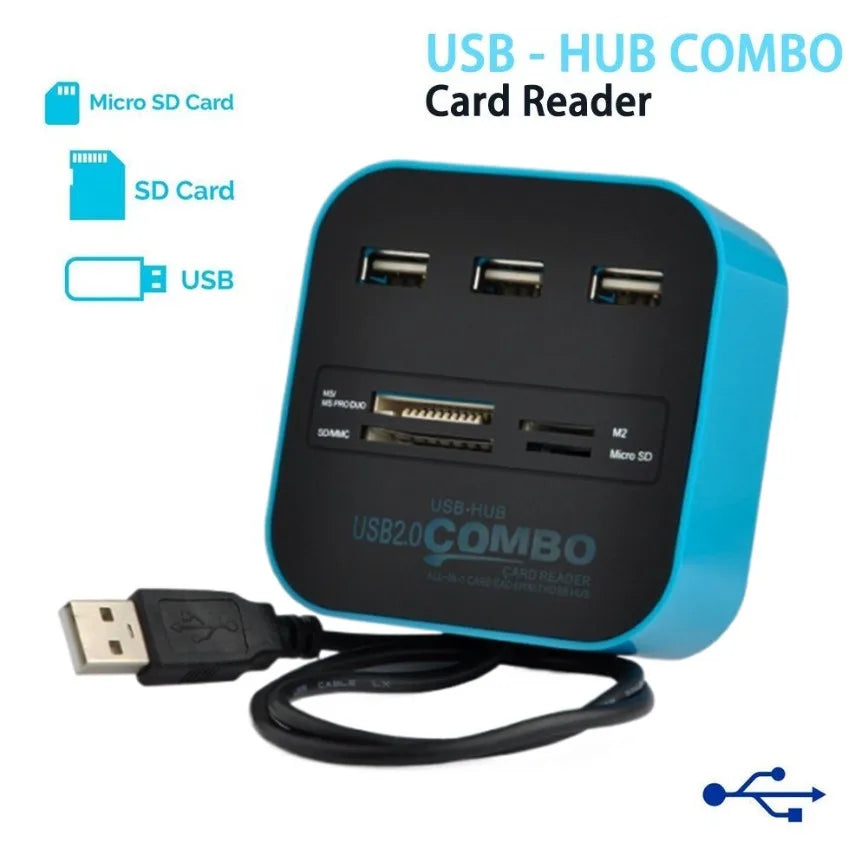 7-in-1 USB-C Hub with Card Reader for Laptop & PC