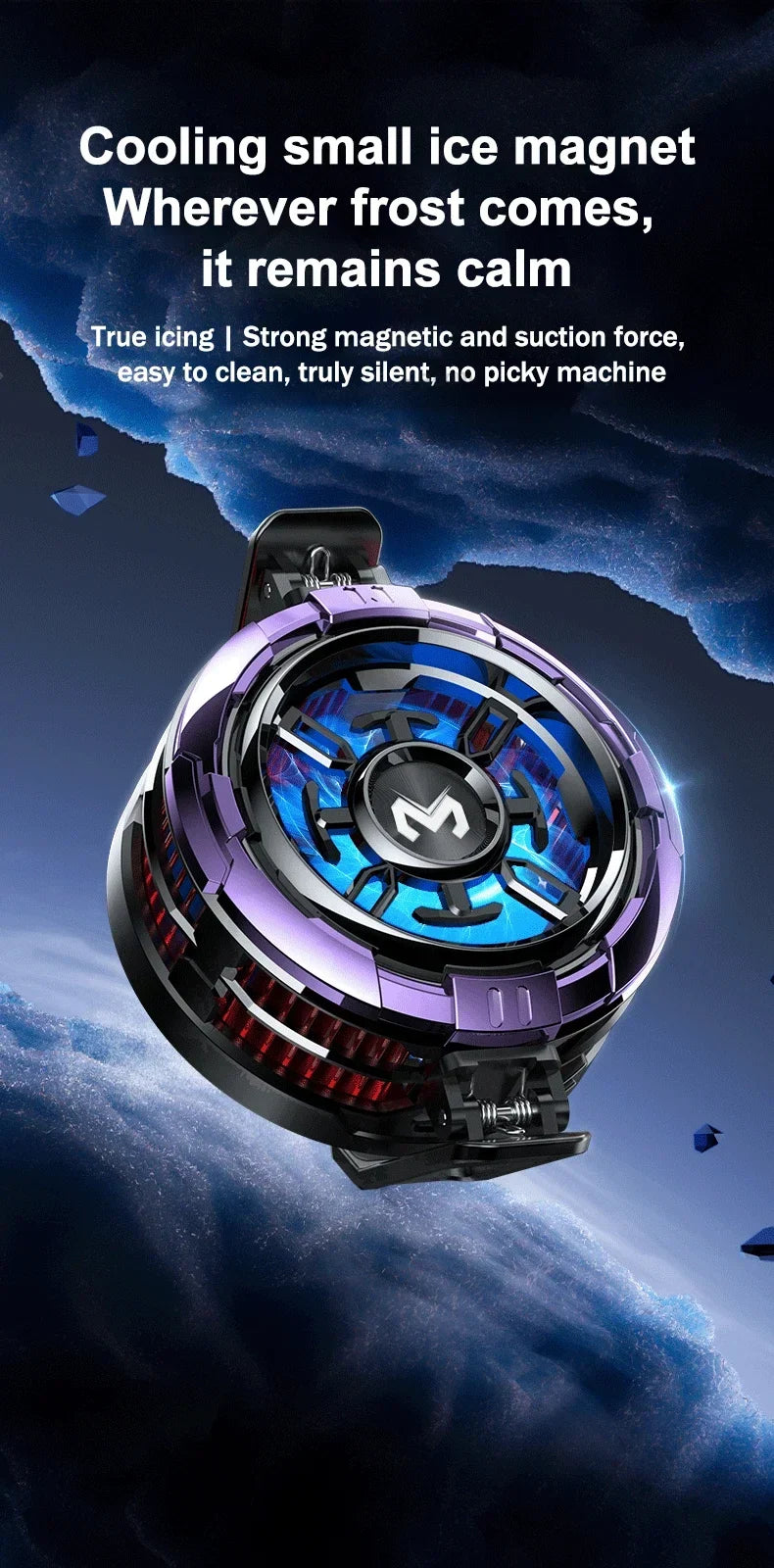 MEMO CX08 Pro Mobile Phone Semiconductor Magnetic/ Back-clip Frozen PUBG Game Cooler for IOS Android Universal Cooling Radiator