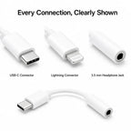 Official Apple USB-C Type-C Lightning to 3.5mm Headphone Jack Adapter & Wired EarPods Earphones with Remote Mic for iPhone iPad