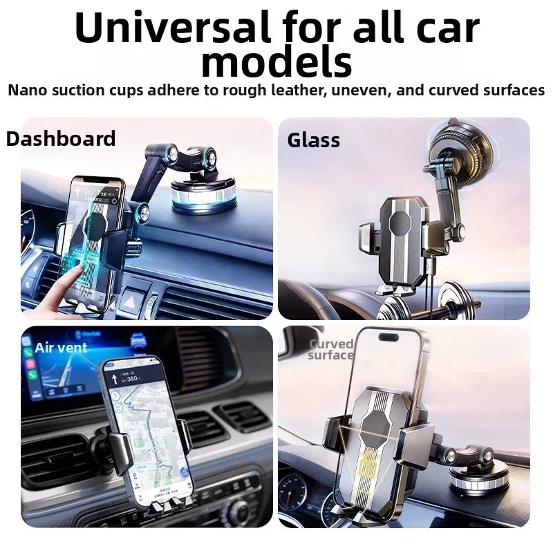 Car Mobile Phone Holder Dashboard Windshield Navigation Large Suction Cup Shockproof Car Truck New Suction Cup Style