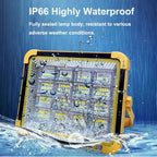 15000LM USB Rechargeable LED Solar Flood Light 2000Watt with Magnet Strong Light Portable Camping Tent Lamp Work Repair Lighting