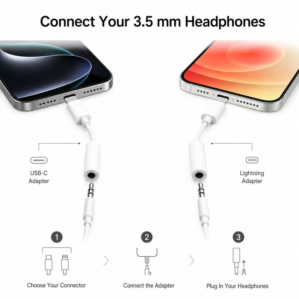 Official Apple USB-C Type-C Lightning to 3.5mm Headphone Jack Adapter & Wired EarPods Earphones with Remote Mic for iPhone iPad