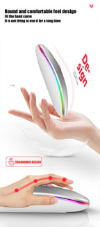 Wireless Mouse For Laptop PC Bluetooth Rechargeable Mouses Wireless Computer Silent Mice LED Backlit Ergonomic Gaming Mouse