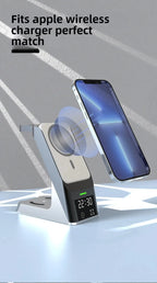 Six-In-One Multi-Function Wireless Charger Bluetooth Earphones Immediate Charging And Placing Clock Alarm Function