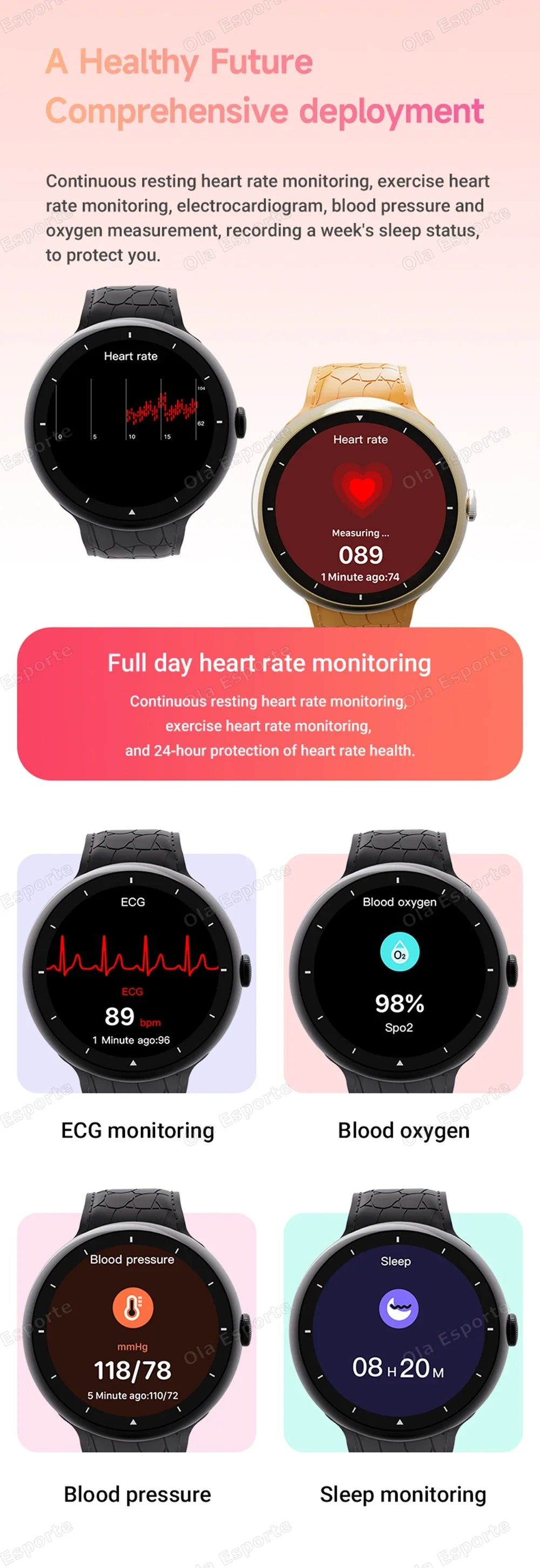 New Fashion Smart Watch 2025 Bluetooth Call Man Woman Heart Rate Health Monitoring Sports Waterproof Smartwatch for Android IOS