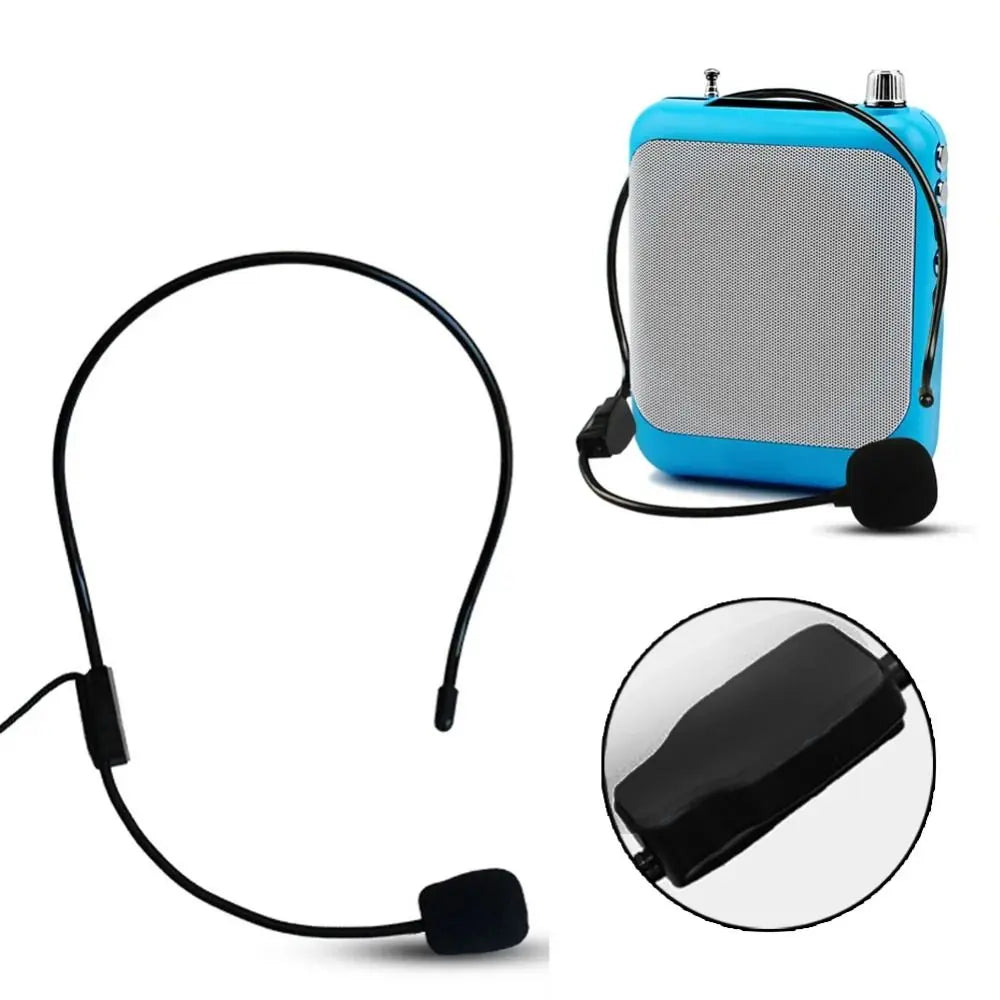 Portable Wired Microphone Head-mounted 3.5mm Plug Headset Microphone Interview Speech Teaching Stage Speaker Speech Headset Mic