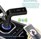 Car Bluetooth FM Transmitter Handsfree Bluetooth Receiver Car Kit Auto Cigarette Lighter USB MP3 Music Player for IPhone IPad