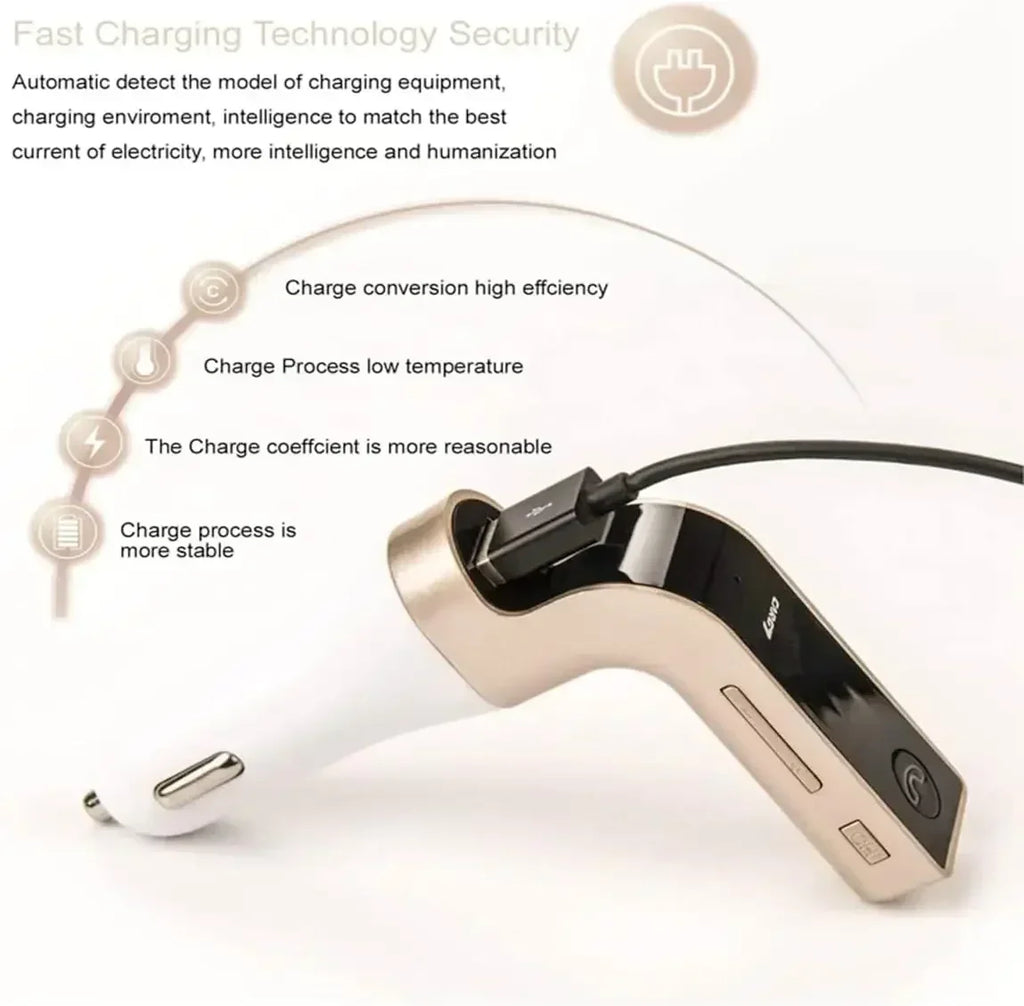 Car Bluetooth FM Transmitter Handsfree Bluetooth Receiver Car Kit Auto Cigarette Lighter USB MP3 Music Player for IPhone IPad
