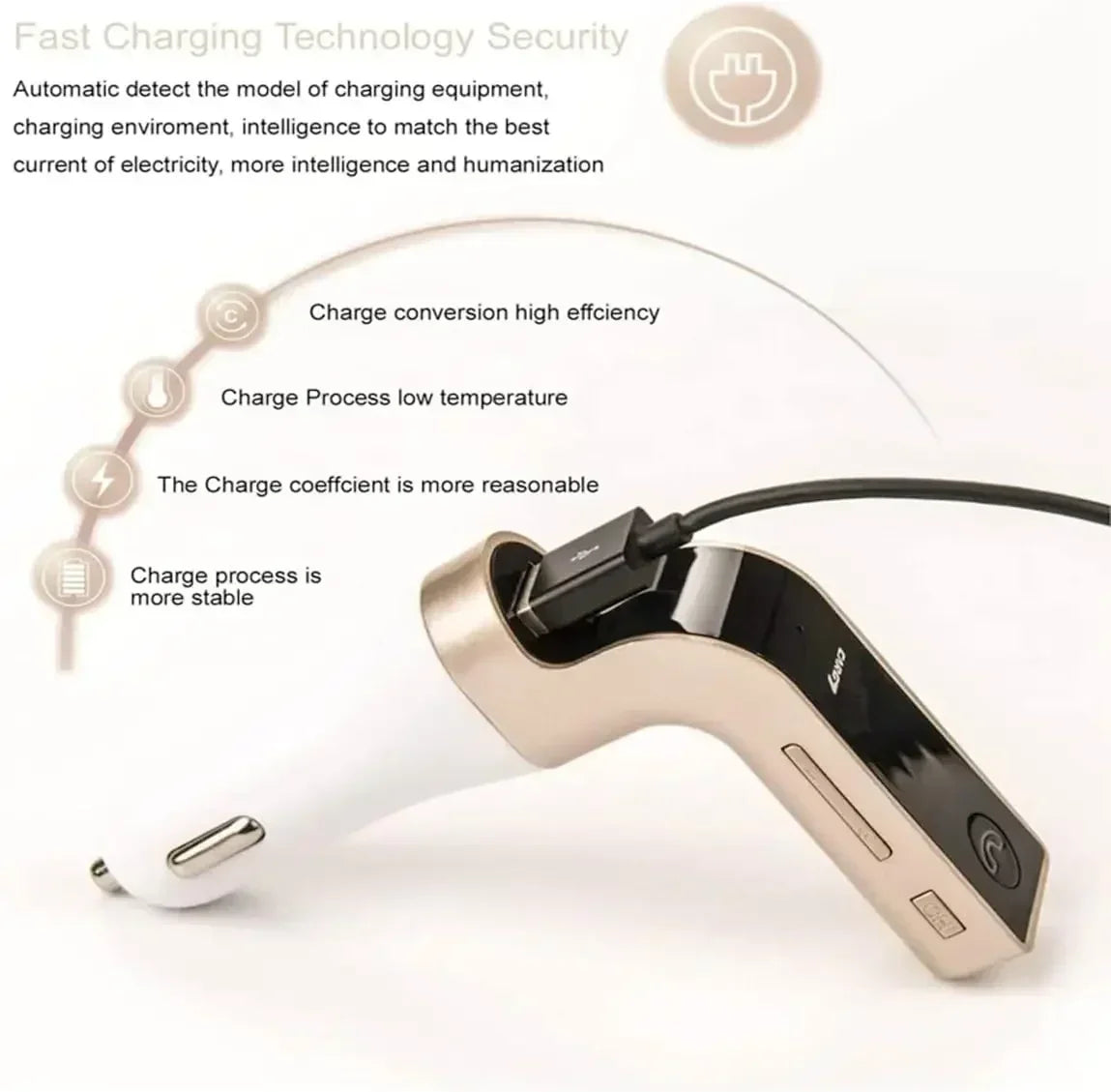 Car Bluetooth FM Transmitter Handsfree Bluetooth Receiver Car Kit Auto Cigarette Lighter USB MP3 Music Player for IPhone IPad