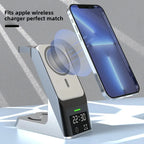 Six-In-One Multi-Function Wireless Charger Bluetooth Earphones Immediate Charging And Placing Clock Alarm Function