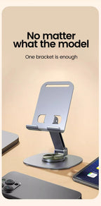 Foldable Mobile Phone Stand 360 Rotation Desktop Holder For iPad iPhone 15 14 13 Pro Samsung Tablet Cell Phone Portable Bracket