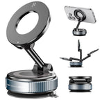 Magnetic Car Phone Mount with 360° Vacuum Suction Cup