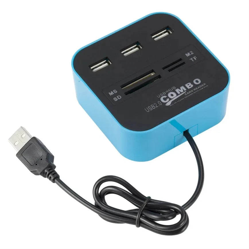 7-in-1 USB-C Hub with Card Reader for Laptop & PC