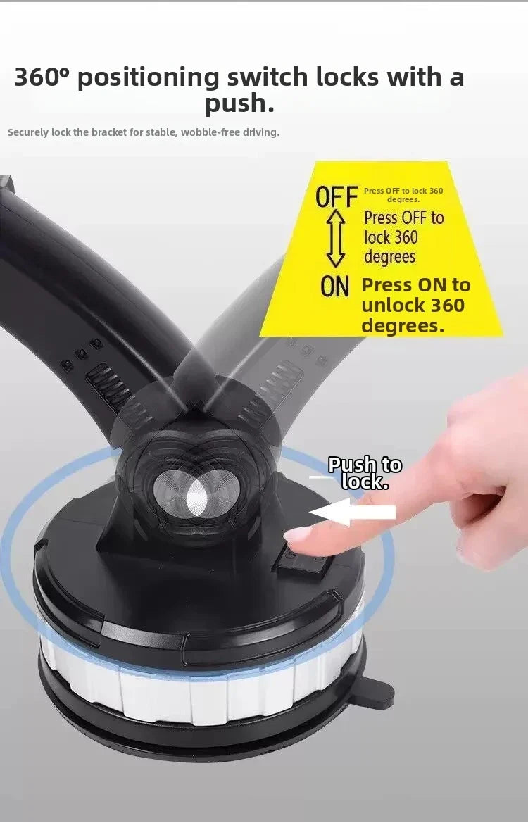 Car Mobile Phone Holder Dashboard Windshield Navigation Large Suction Cup Shockproof Car Truck New Suction Cup Style