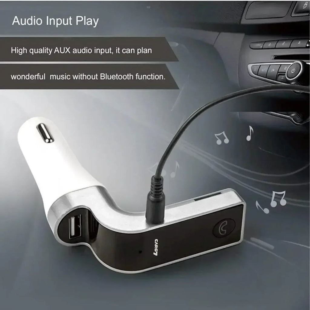 Car Bluetooth FM Transmitter Handsfree Bluetooth Receiver Car Kit Auto Cigarette Lighter USB MP3 Music Player for IPhone IPad