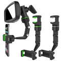 Rearview Mirror Car Phone Mount – 360° Rotatable & Retractable