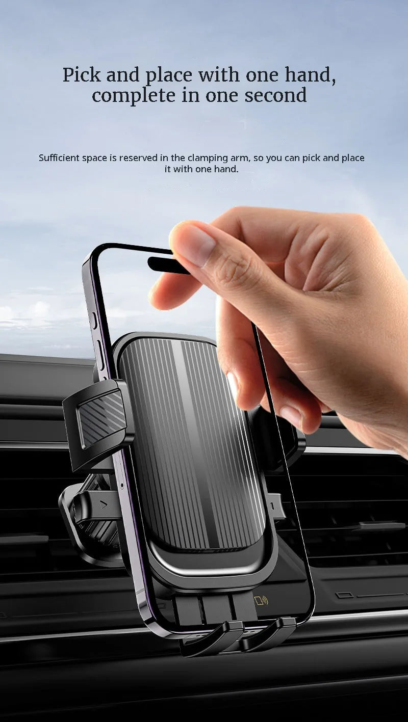 Flexible Air Vent Car Phone Holder with Auto Lock