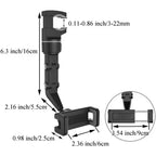 Rearview Mirror Car Phone Mount – 360° Rotatable & Retractable