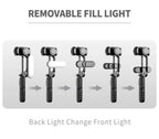 Handheld Gimbal Stabilizer Selfie Stick Tripod with Removable Fill Light Wireless Remote Portable Phone Stand Holder