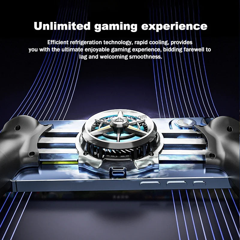 JK01S Semiconductor Mobile Phone Radiator Gamepad Controller 2 IN 1 Game Cooler Handle for IOS Android Telescopic Game Joystick