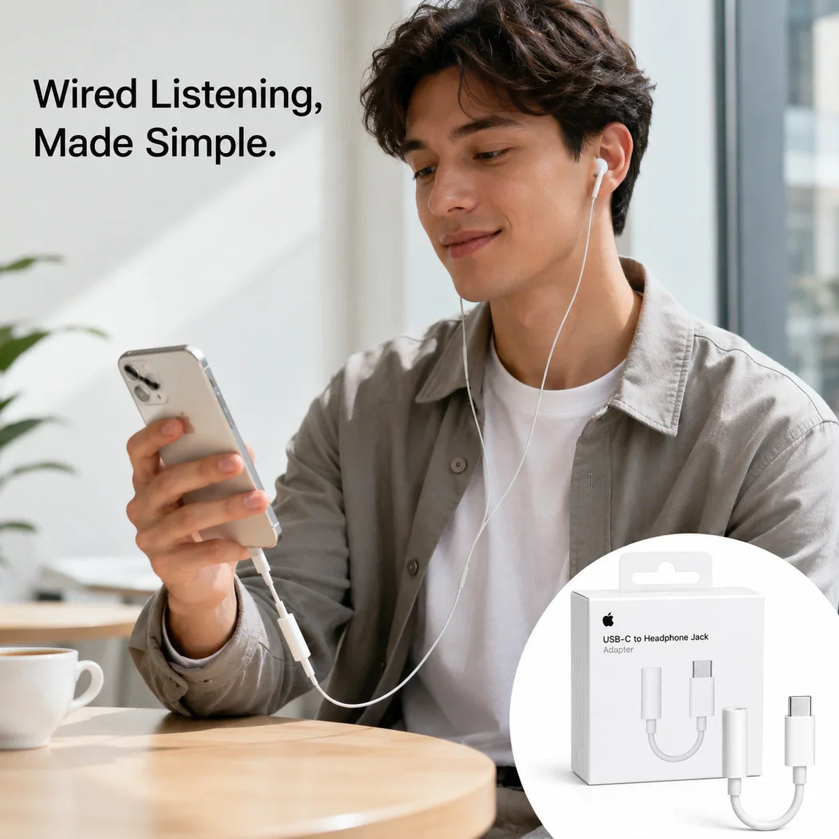 Official Apple USB-C Type-C Lightning to 3.5mm Headphone Jack Adapter & Wired EarPods Earphones with Remote Mic for iPhone iPad
