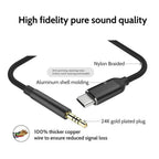 USB-C to 3.5mm AUX Audio Cable, Type-C Aux Adapter Converter for Car, Headphones & Speakers