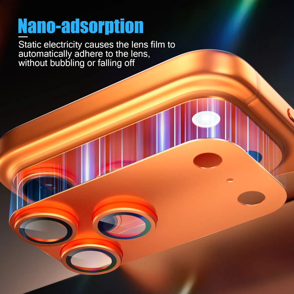 Official Color For iPhone 17 Pro Max 17 Air Metal Camera Tempered Glass Lens Protector 17 Pro Phone Accessories Ring Cap