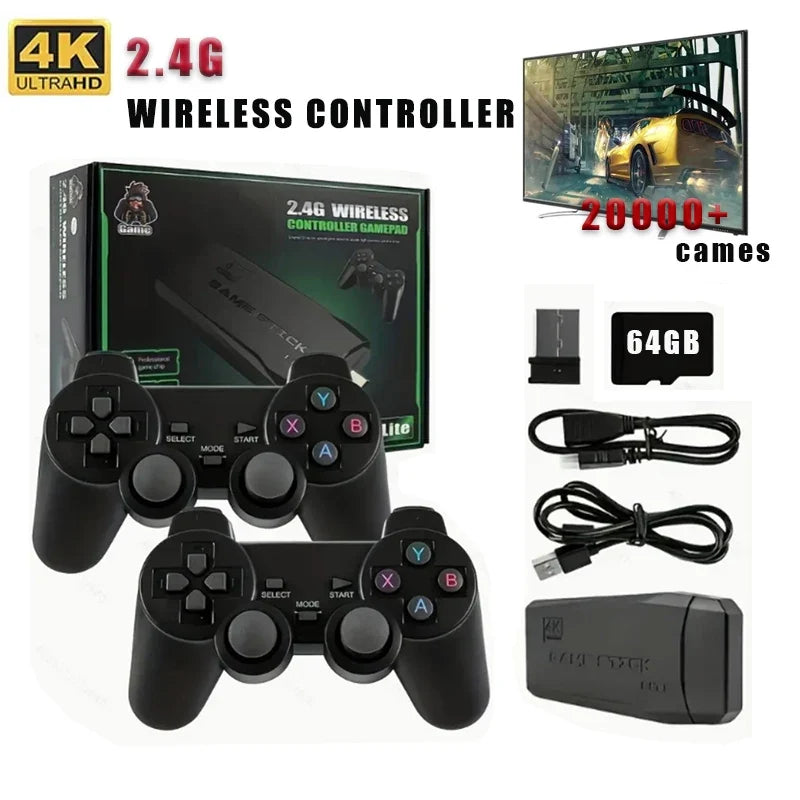M8 4K Wireless Retro Game Stick – 20,000+ Games