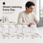Official Apple EarPods Wired Headphones Lightning USB-C 3.5mm Connector with Mic Remote Adapters for iPhone iPad MacBook