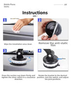 Car Mobile Phone Holder Dashboard Windshield Navigation Large Suction Cup Shockproof Car Truck New Suction Cup Style